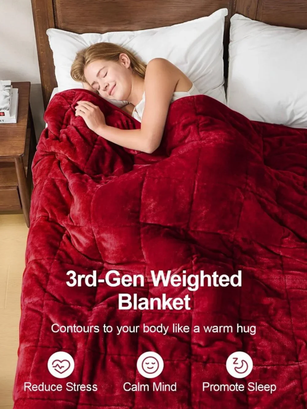 Cozy Ultra Soft 15lbs Sherpa Weighted Blanket, 60